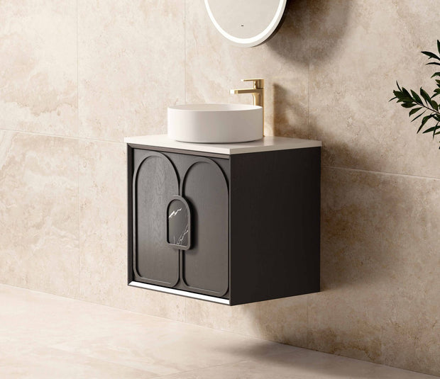 Laguna Mark II 600mm Black Oak Wall Hung Vanity