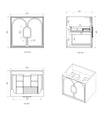 Laguna Mark II 600mm Black Oak Wall Hung Vanity