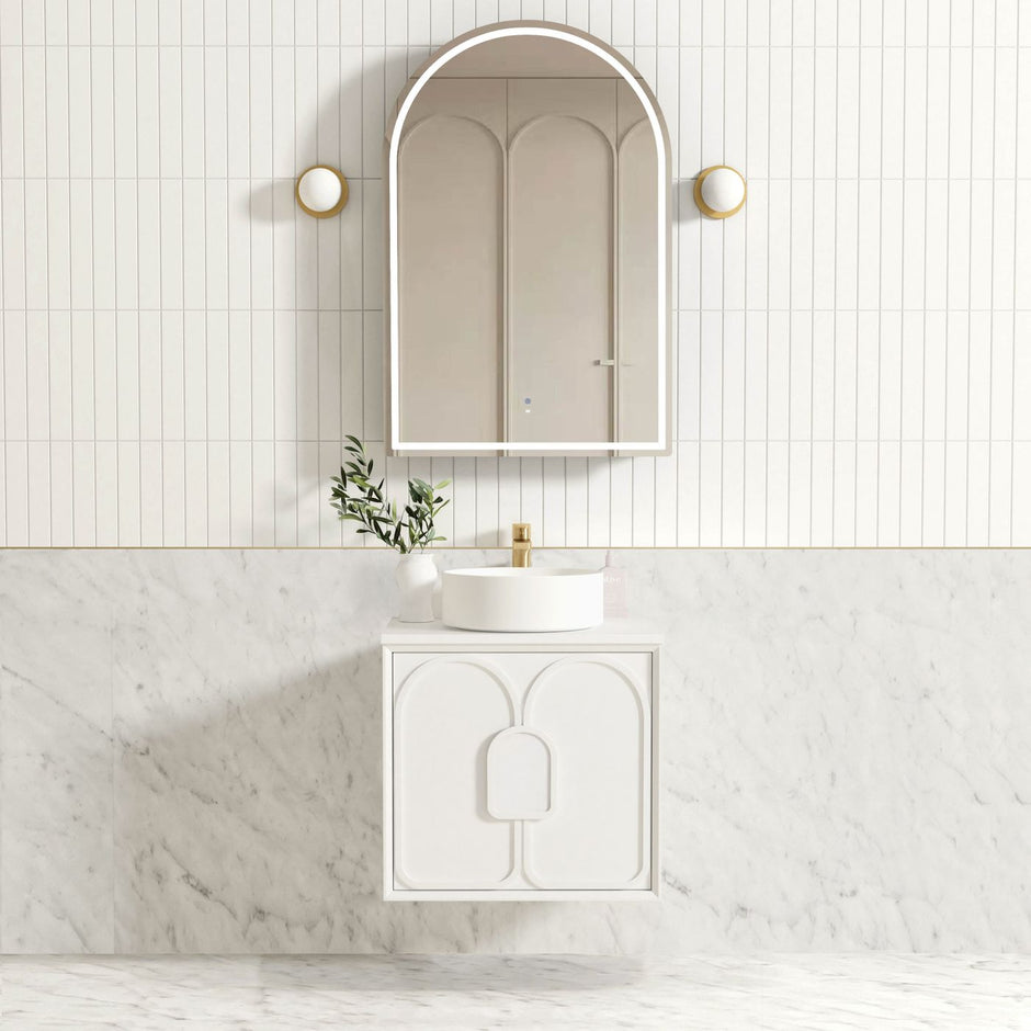 Laguna Mark II 600mm Matte White Wall Hung Vanity
