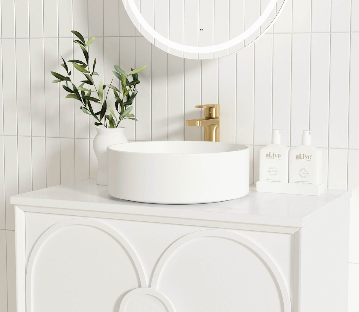 Laguna Mark II 600mm Matte White Wall Hung Vanity