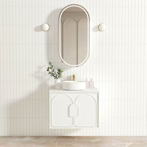 Otti Laguna Mark II 750mm Matte White Wall Hung Vanity