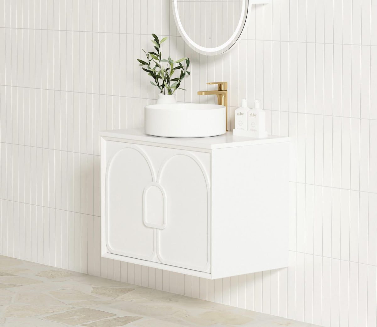 Laguna Mark II 750mm Matte White Wall Hung Vanity