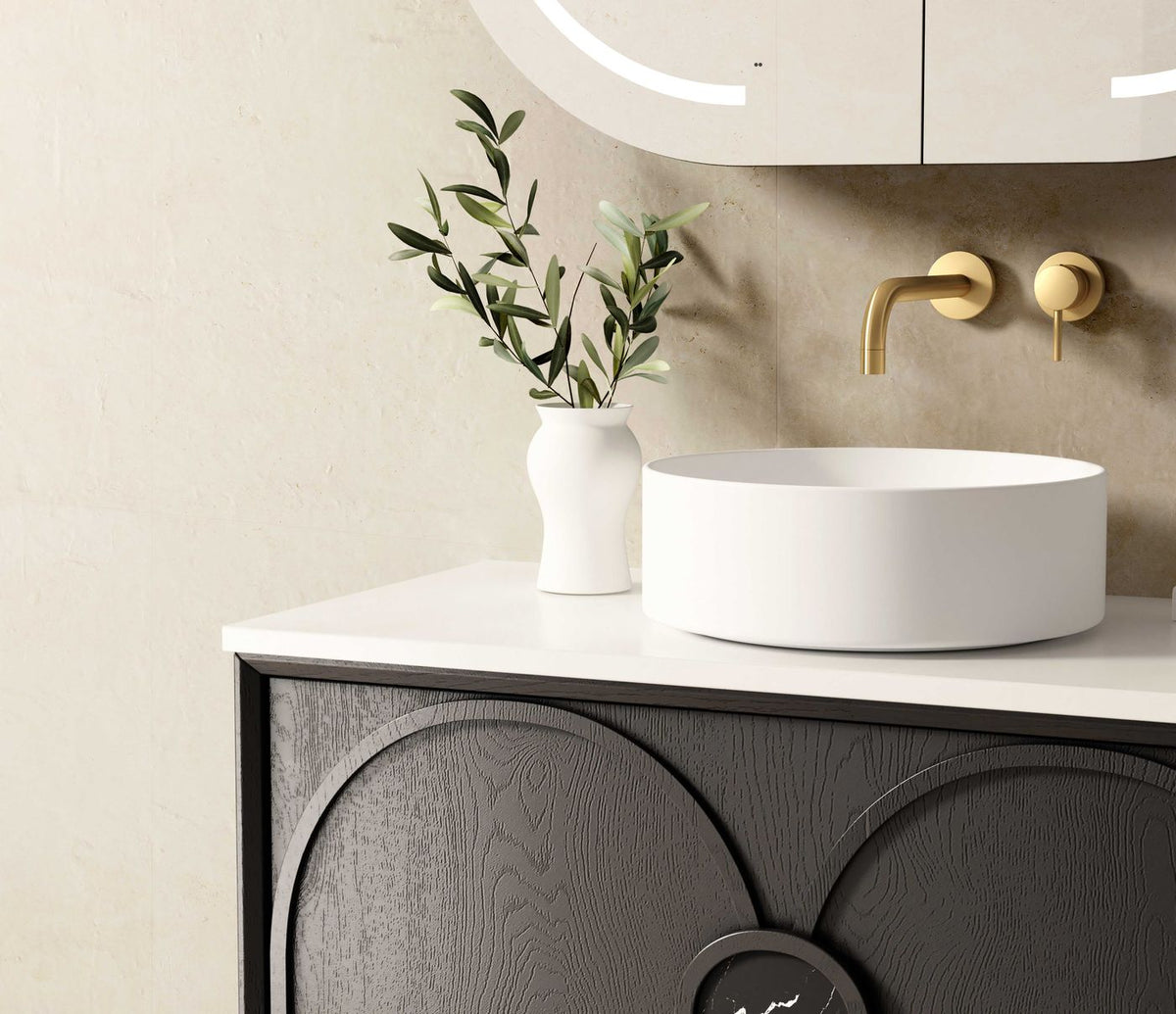 Laguna Mark II 900mm Black Oak Wall Hung Vanity