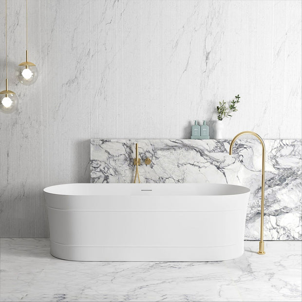 Attica Bondi 1700 Matte White Bath with Overflow