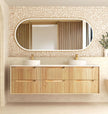 Byron Fluted 1800mm Woodland Oak Wall Hung Vanity