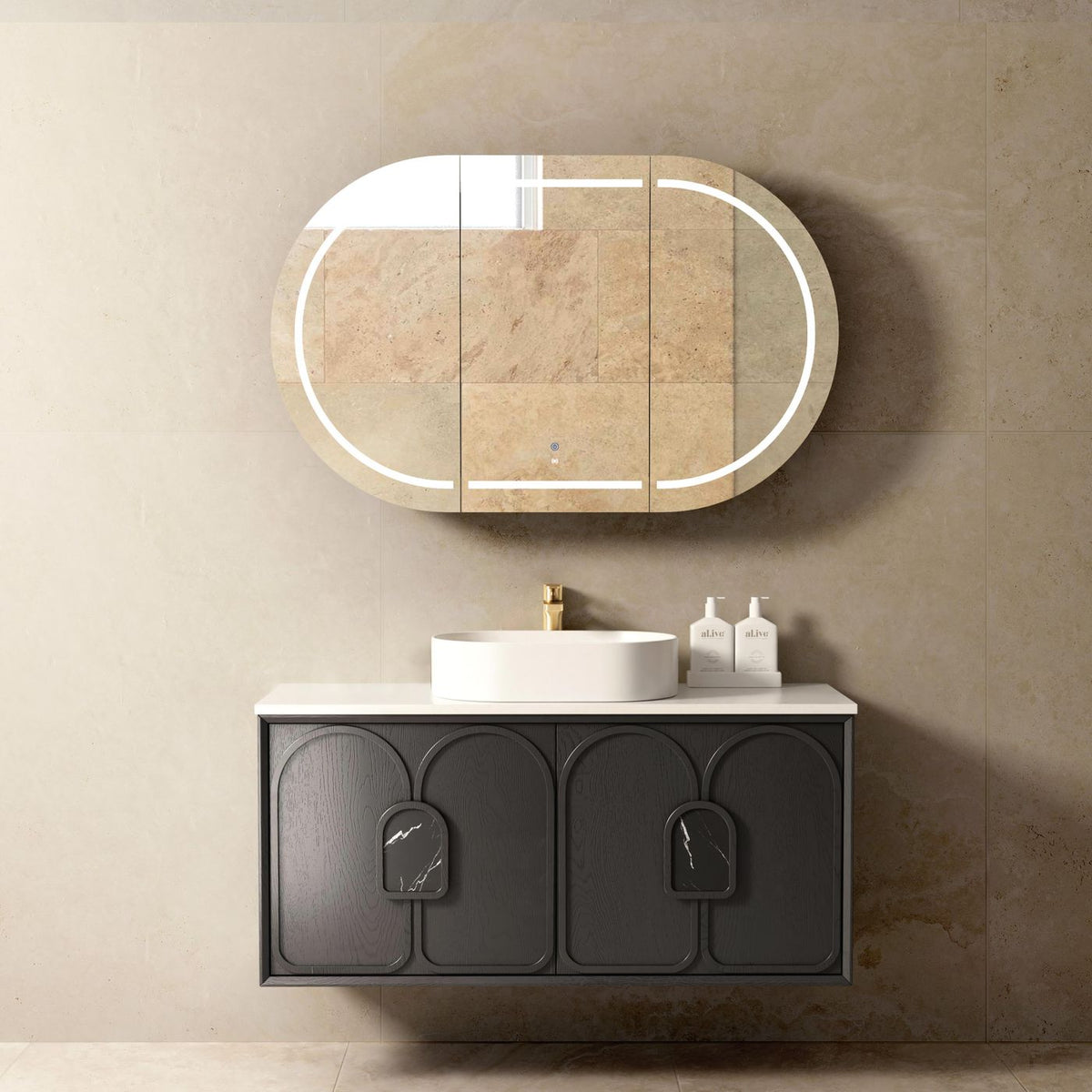 Laguna Mark II 1200mm Black Oak Wall Hung Vanity