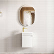 Mini Ensuite Vanity 400mm Matte White Fluted Vanity (with Basin)