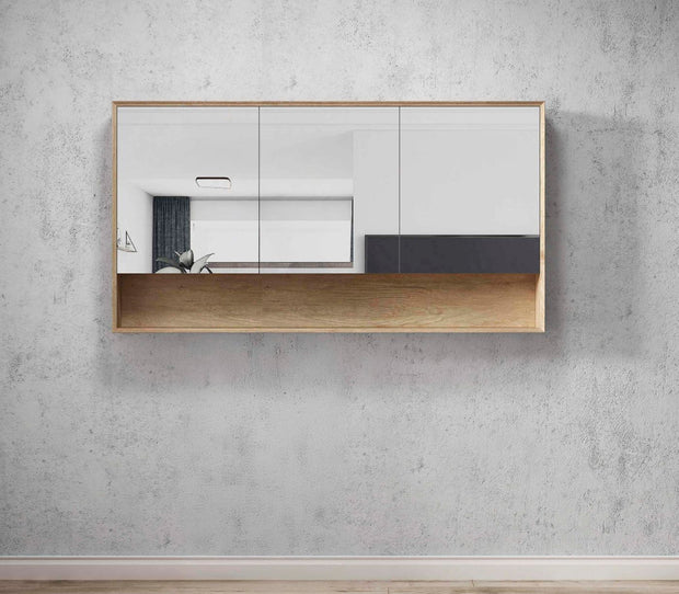 Byron 1500x800 Natural Oak Shaving Cabinet