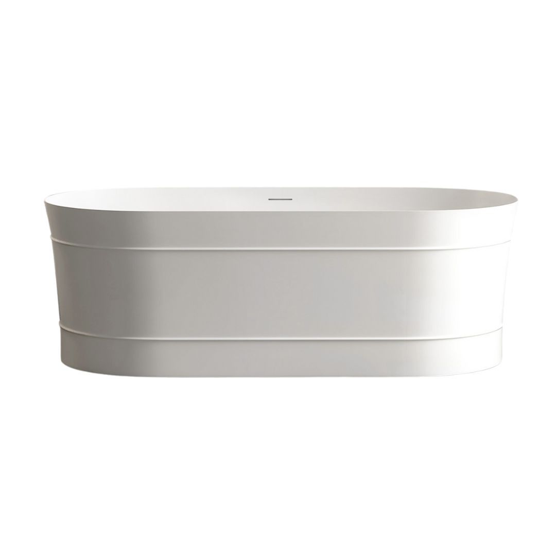 Attica Bondi 1500 Matte White Bath with Overflow