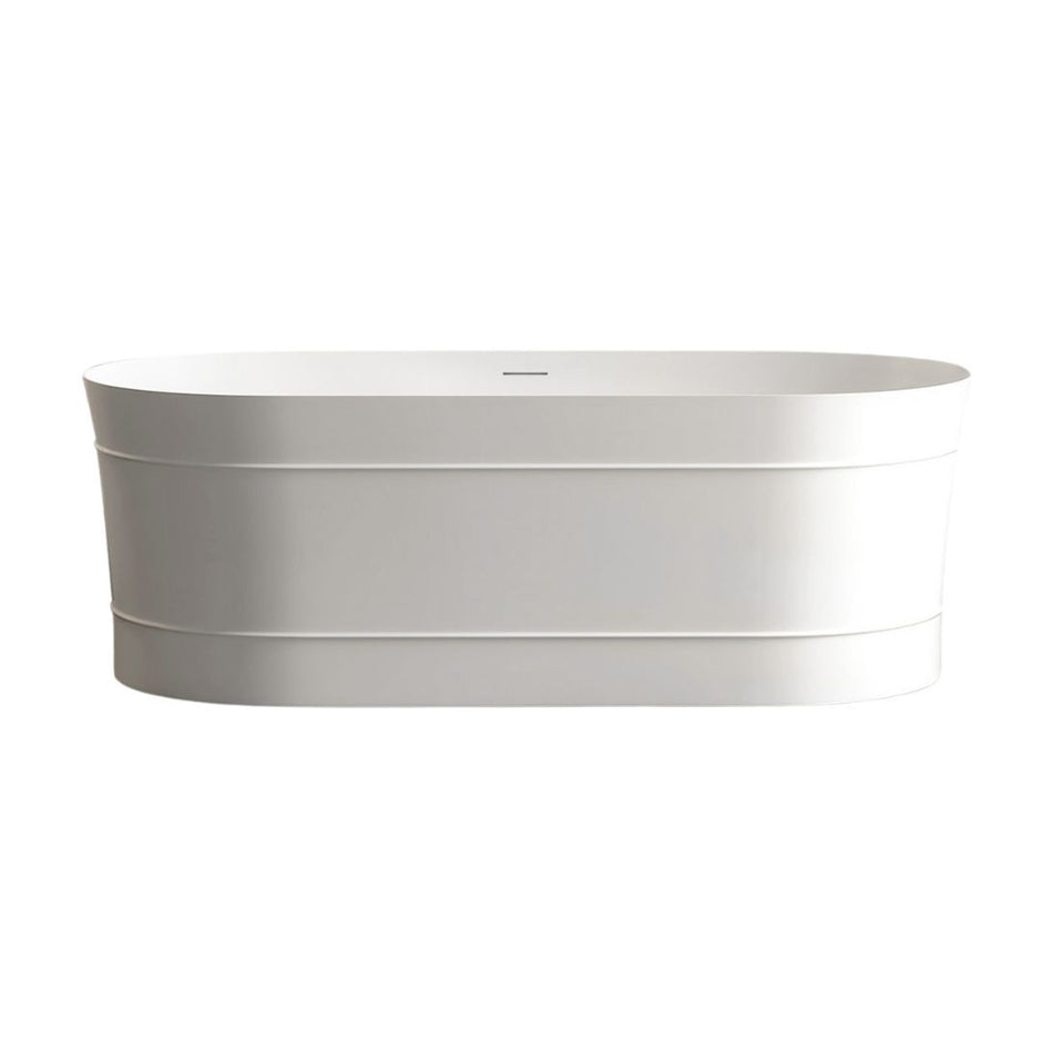 Attica Bondi 1500 Matte White Bath with Overflow
