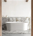 Attica Bondi 1500 Matte White Bath with Overflow