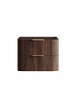 Havana Fluted 750mm Sable Walnut Wall Hung Curve Vanity