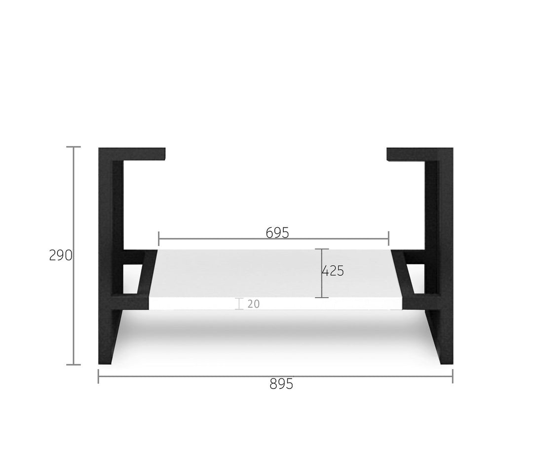 Leg Noosa 900X450 Matte White LEG-NOOSA900W