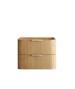 Havana Fluted 750mm Woodland Oak Wall Hung Curve Vanity