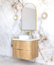 Havana Fluted 750mm Woodland Oak Wall Hung Curve Vanity