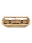 Havana Fluted 1500mm Woodland Oak Wall Hung Curve Vanity