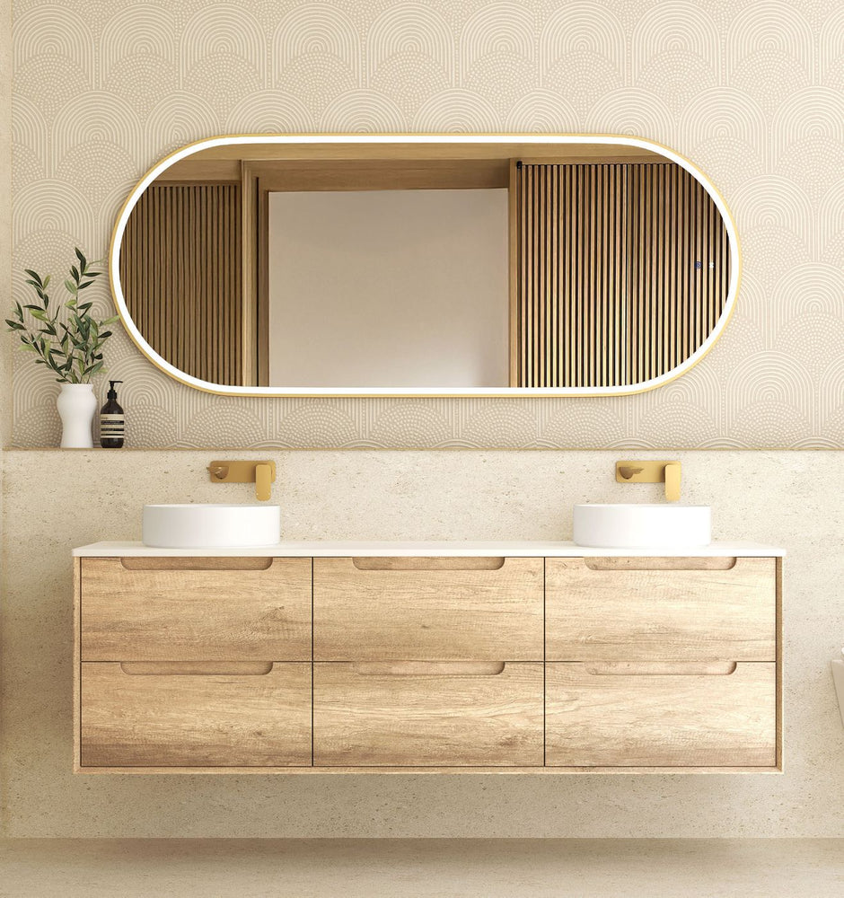 Byron 1800mm Natural Oak Wall Hung Vanity