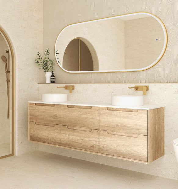 Byron 1800mm Natural Oak Wall Hung Vanity