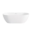 Attica Manolo 1530 Matte White Bath with Overflow
