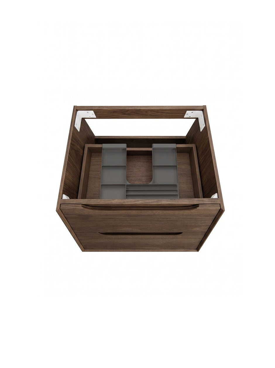 Byron 600mm Sable Walnut Wall Hung Vanity