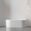 Attica Noosa Fluted 1500 Matte White BTW Multi-fit Bath with Overflow