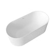 Attica Havana 1500 Matte White Fluted Bath with Overflow