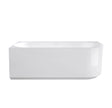 Attica Celine Left Corner 1500 Gloss White Bath with Overflow