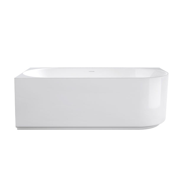 Attica Celine Left Corner 1500 Gloss White Bath with Overflow