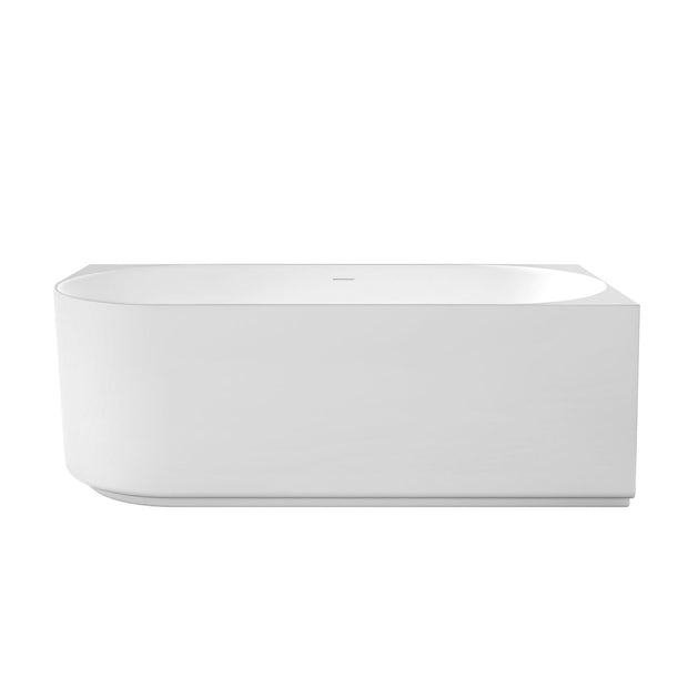 Attica Celine Right Corner 1500 Matte White Bath with Overflow