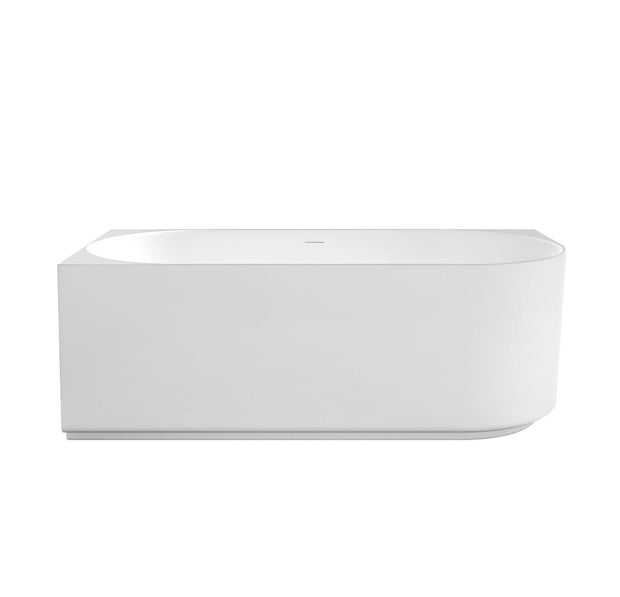 Attica Celine Left Corner 1500 Matte White Bath with Overflow