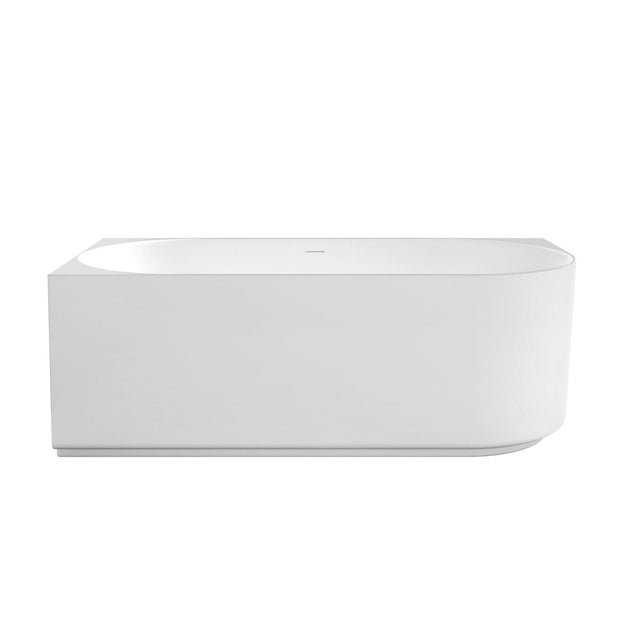Attica Celine Left Corner 1500 Matte White Bath with Overflow
