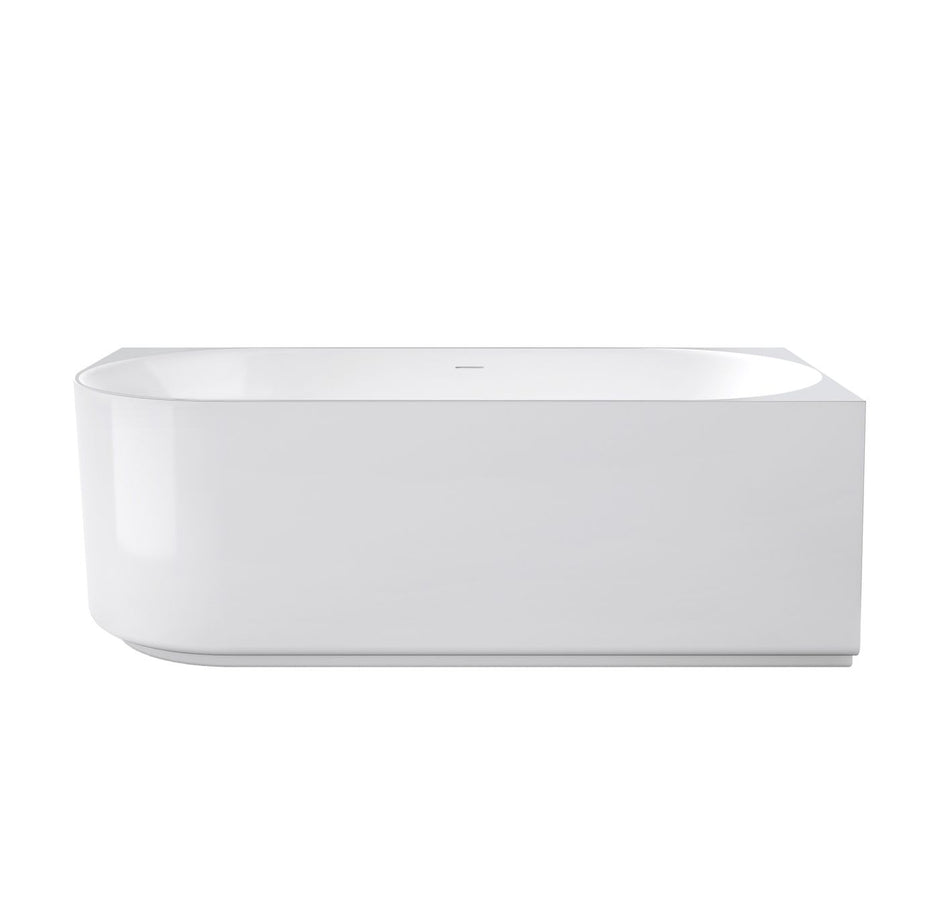 Attica Celine Right Corner 1500 Gloss White Bath with Overflow