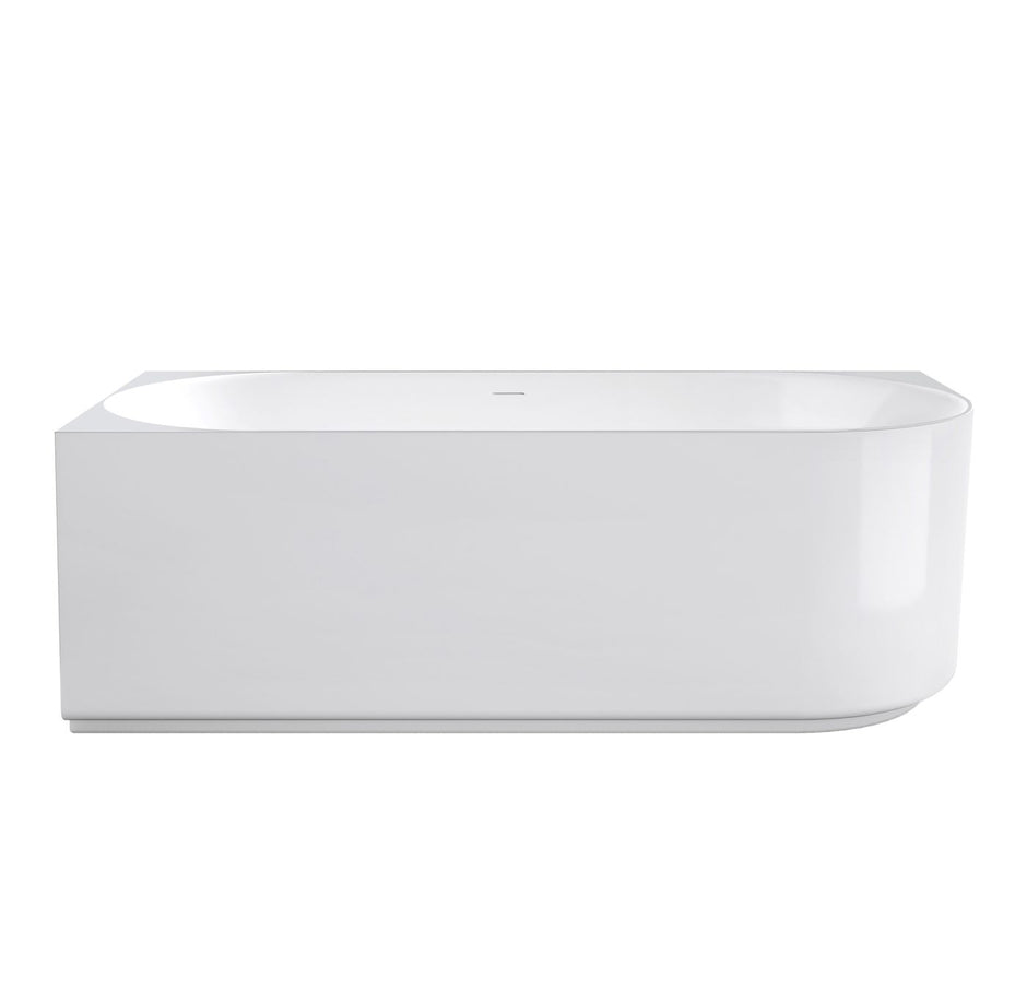 Attica Celine Left Corner 1700 Gloss White Bath with Overflow