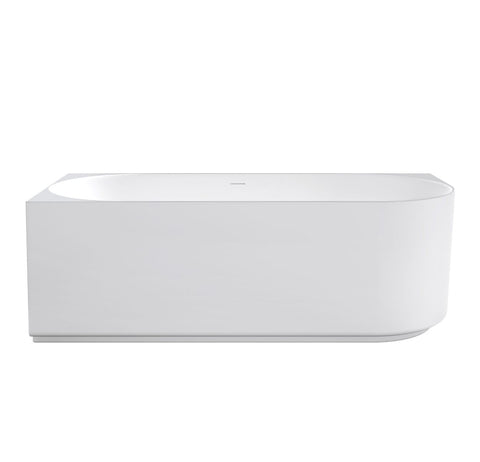 Otti Attica Celine Left Corner 1700 Matte White Bath with Overflow