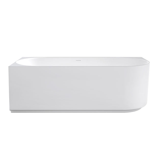 Attica Celine Left Corner 1700 Matte White Bath with Overflow