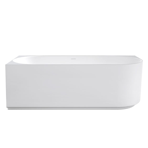 Attica Celine Left Corner 1700 Matte White Bath with Overflow