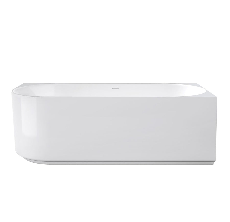 Attica Celine Right Corner 1700 Gloss White Bath with Overflow