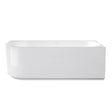 Attica Celine Right Corner 1700 Gloss White Bath with Overflow