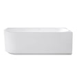 Attica Celine Right Corner 1700 Matte White Bath with Overflow