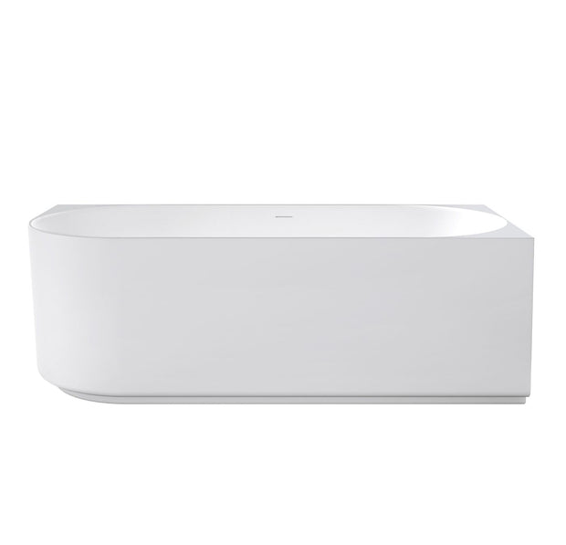 Attica Celine Right Corner 1700 Matte White Bath with Overflow