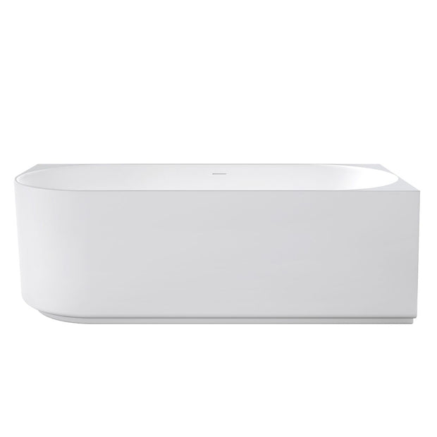 Attica Celine Right Corner 1700 Matte White Bath with Overflow