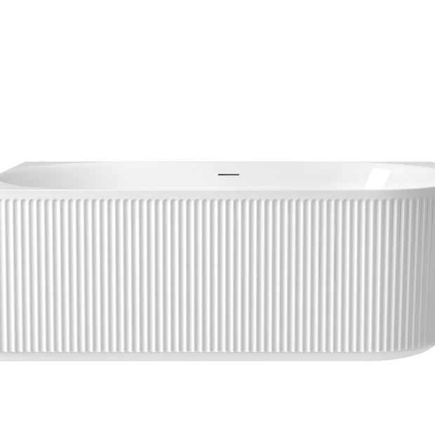 Attica Havana Left Corner 1700 Gloss White Fluted Bath with Overflow
