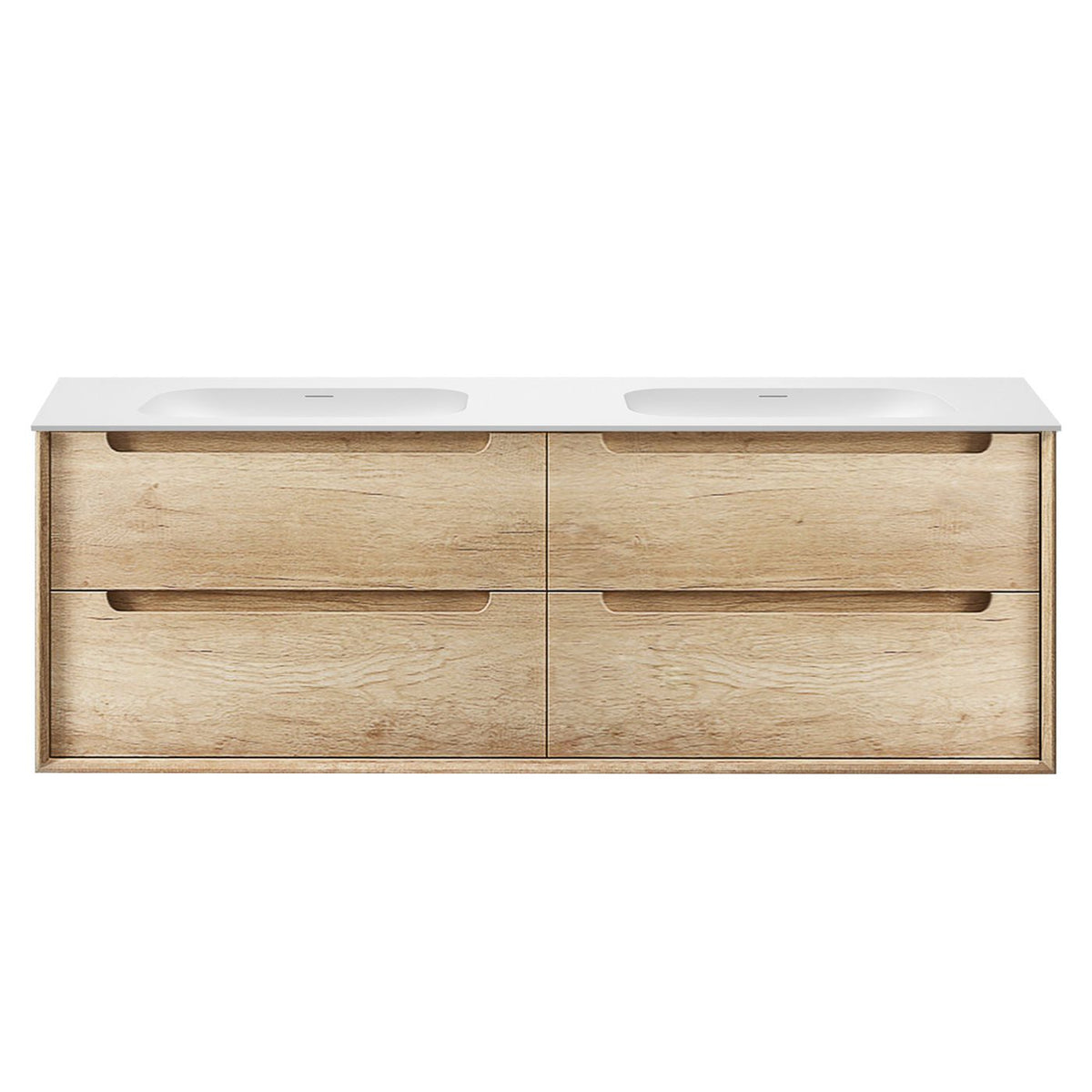 Byron 1500mm Black Oak Wall Hung Vanity