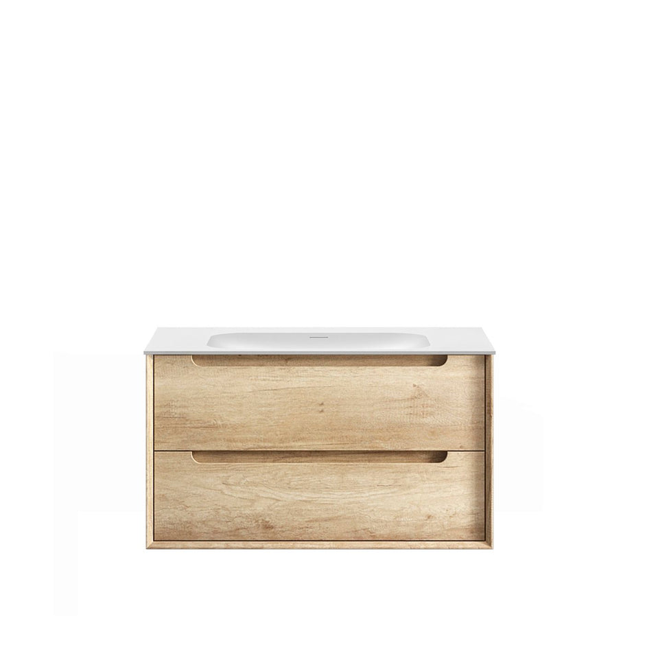 Hampton Mark II 900mm Satin White Wall Hung Vanity