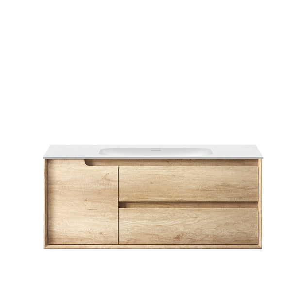 Byron Fluted 1200mm Woodland Oak Wall Hung Vanity