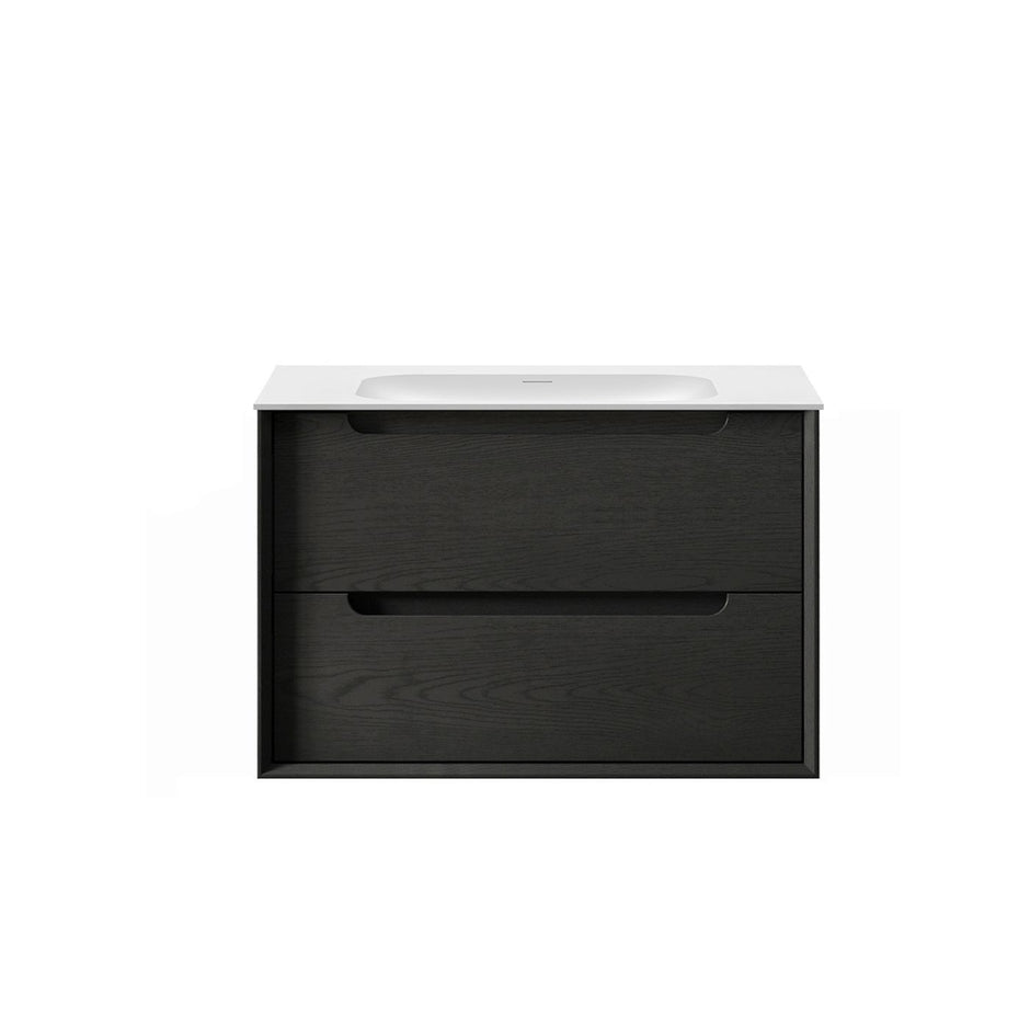 Byron 750mm Black Oak Wall Hung Vanity