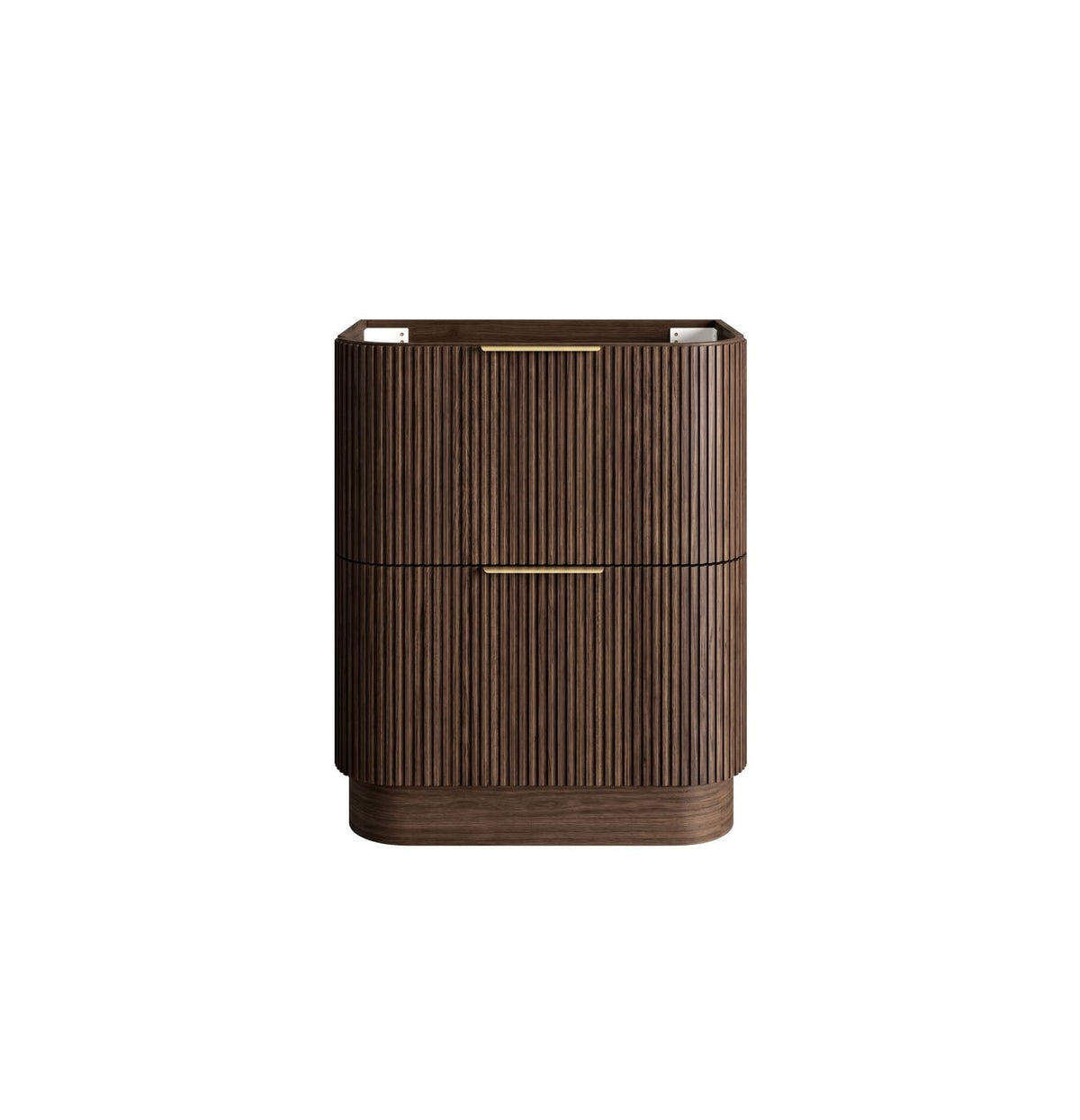 Havana Fluted 750mm Sable Walnut Floorstanding Curve Vanity