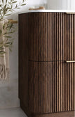 Havana Fluted 900mm Sable Walnut Floorstanding Curve Vanity