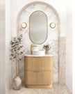 Havana Fluted 750mm Woodland Oak Floorstanding Curve Vanity