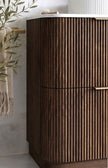 Havana Fluted 1800mm Sable Walnut Floorstanding Curve Vanity